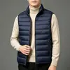 Chaleco Ligero de Cuello Alto para Hombre de Alta Rotación Venta Caliente Comercio Exterior Transfronterizo Chaleco de Canalé Chaleco Acolchado de Doble Cara