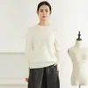 Suéter 100% lã multicolorido, gola redonda, estilo pullover, corte solto, efeito emagrecedor, adequado para usar em camadas ou sozinho, perfeito para o outono e inverno