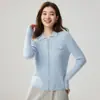 Novo Suéter de Caxemira Feminino Gola Polo Zíper Duplo Tricô Cardigã Emagrecedor Estilo Minimalista Fashion Casual Simples