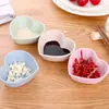 Prato de Condimento de Palha de Trigo Cozinha Doméstica Plástico Criativo Flor Coração Picles Pequeno Prato Louça Prato para Molho Lanche