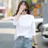 Top versátil de manga larga, suelto, peso pesado, algodón puro, estilo coreano, cuello medio alto, para mujer, nuevo para otoño e invierno 2026, capa base