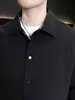 Chaqueta para Hombre Primavera 2025 Nueva Holgada Casual de Negocios Manga Larga Top Corto Casual Solapa Chaqueta