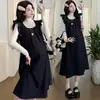 Ropa de Maternidad Estilo Otoño/Invierno 2026 Vestido de Maternidad Manga con Volantes Vestido sin Mangas Conjunto de Maternidad de Dos Piezas
