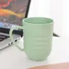 Taza de Agua de Paja de Trigo Taza para Gargarear para el Hogar Taza con Cepillo para Estudiantes de Dormitorio Infantil Taza para Beber Taza de Plástico Comercial