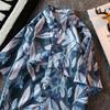 Camisa Floral Vintage para Hombre, Marca de Moda Manga Corta Verano Delgada Casual Suelta Pareja Camisa Hawaiana