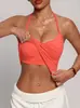 Nuevo Sujetador Deportivo Cruzado de Cuello Halter con Escote en V 2026 para Mujer, Transpirable, que Absorbe la Humedad, Repele el Sudor, Ropa de Yoga para Deportes al Aire Libre y Running