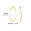 Pendientes Geométricos Huecos de Acero Inoxidable Simples Transfronterizos Chapados en Oro de 18k Pendientes con Forma de Corazón Cuadrado Pendientes Pequeños para Mujer en stock