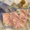 Ropa Interior Modal Clase 7A Antibacterial Seda de Morera Larga Entrepierna de Algodón Chica Dulce Jacquard Cintura Media Calzones de Señora