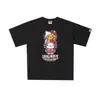 Camiseta de Manga Corta BAPE con Cabeza de Mono, Unisex de Corte Holgado, Marca de Tendencia, Comercio Exterior Transfronterizo, Estampado de Camuflaje, Algodón de Peso Pesado