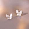 Pendientes de plata 925 para mujer, con forma de aguja, para diario, estilo frío, con diseño de nicho francés, estilo Sense Ins.