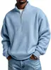 Outono/Inverno 2026 Novo Pulôver Masculino Europeu e Americano Transfronteiriço com Zíper Roupa Esportiva Manga Longa Top Solto Casual Moletom Roupas Masculinas