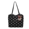 Bolso tote de gran capacidad, de alta gama, para mujer, perfecto para otoño e invierno, nuevo estilo 2026, diseño retro de lunares, bolso de hombro o bolso de axila
