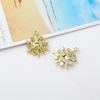 Pendientes colgantes de aleación con forma de gota de aceite, diamantes, sol, luna, estrella de mar y globo, hechos a mano.