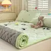 Cobertor de Colchão Espesso de Lã de Leite para Inverno Dormitório Estudantil Tapete de Dormir Individual/Casal Super Macio Coral Fleece Almofada Macia Roupa de Cama