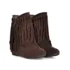 Nuevas Botas con Borlas de Otoño e Invierno Fuente de Comercio Exterior Amazon AliExpress wish Tacón Interno Corto Botas Casuales