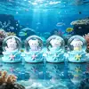 Adornos Creativos Lindos de Bola de Agua Luminosa para Escritorio de Mascotas, Adornos de Decoración Electrónica con Luz de Bola de Cristal de Animal de Papas Fritas Lindas