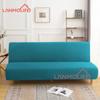 Funda de Sofá sin Brazos de Alta Elasticidad Transfronteriza Todo Incluido para el Hogar a Prueba de Polvo Funda para Cama Plegable Sencilla de Tela Color Sólido