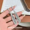 Pendientes de Gota de Agua Deslumbrantes Estilo Europeo y Americano con Sentido de Diseño, Moda de Gama Alta, Nicho Versátil, Simples, Exquisitos, Pendientes de Gota de Agua de Lujo Ligero
