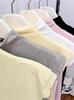 Temperamento Top de Manga Corta con Vuelo para Mujer Diseño Nicho Medio Cuello Alto Ajustado Elástico Camiseta Verano Popular Estilo Coreano Top