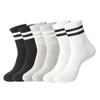 Calcetines de dos barras para mujer, calcetines de tubo, color sólido, calcetines deportivos, estudiantes transfronterizos, medias finas, calcetines de rayas para dama, venta al por mayor