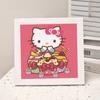 Animación de Dibujos Animados Nueva Pintura de Diamantes Kuromi DIY Juguetes de Pintura de Diamantes Hechos a Mano para Niños con Marco de Fotos Mesa Regalo