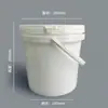 Barriles Químicos de Pintura de Grado Alimenticio al por Mayor para Fabricantes 1-25L, Barriles Redondos para Empaque de Pintura, Barriles de Plástico con Tapa de Seguridad Desprendible