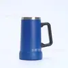 Taza de viaje transfronteriza con asa, acero inoxidable 304, gran capacidad, aislada al vacío, taza de café portátil para exteriores