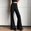 Calça esportiva boca de sino cinza escuro para mulheres, novo estilo primavera-verão 2025, calça de yoga justa, calça de moletom
