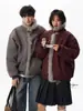 Modelo Nuevo Invierno 2026 Zuo Shan Diao Chaqueta de Cuero y Piel Integrada Acolchada de Algodón con Cuello de Piel Corto Espeso para Hombre, Tendencia de Abrigo de Algodón de Gama Alta