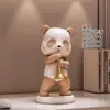 Enfeites Criativos de Panda para Mesa de Escritório Sala de Estar Gabinete de TV Entrada Gabinete de Vinho Gabinete de Sapatos Decoração de Mesa Presente de Inauguração