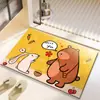 Tapete de Banheiro de Lama Diatomácea Desenho Animado Fofo Tapete de Chão para Banheiro Porta de Banheiro Antiderrapante Absorvente de Lama Diatomácea Tapete para Pés Secagem Rápida Macio