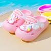 Bonitas sandalias antideslizantes con diseño de unicornio para bebés y niñas, zapatillas de verano con dibujos animados para niños.