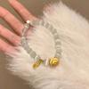 Pulsera de Cuentas de Piedra Ojo de Gato Hombre Dragón Pequeño para Niñas Año Nuevo 2024 Año del Dragón Benmingnian Estilo Lujo Ligero de Alta Gama Joyería de Mano