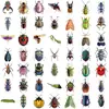 50 Piezas de Juguetes Educativos para Niños, Pegatinas de Mascotas de Insectos Naturales, Recompensas de Reconocimiento de Objetos para Jardín de Infancia, Pegatinas Creativas para Manualidades