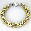 E-commerce Transfronteiriço Europeu e Americano Moda Tendência Masculina 8mm Espesso Aço Titânio Corrente Imperial Pulseira Imperial Aço Inoxidável Pulseira Fivela Quadrada
