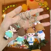 Chaveiro de Menina com Trança Fofa Pingente de Boneco Menino Menina Chaveiro Criativo de Desenho Animado para Casal Ornaments para Pendurar na Mochila Escolar