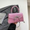2025 Nova Bolsa de Noite com Laço de Strass Pó Fino Elegante Bolsa de Mão Bolsa de Ombro com Corrente Bolsa Transversal Bolsa Feminina