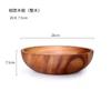 Cuenco Plano para Mezclar de Madera de Acacia, Plato de Madera de Acacia Maciza, Recipiente Grande, Cuenco de Madera, Cuenco y Recipiente para Arroz, Cuenco para Ensalada de Frutas