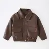 Chaqueta de Cuero de Primavera y Otoño para Niños 2026 Nuevo Estilo Chaqueta de Cuero PU para Niños Chaqueta Genial de Motociclista Tendencia Chaqueta Atractiva para Niños Pequeños y Medianos