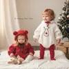 Monos de Bebé para Otoño e Invierno para Navidad y Año Nuevo, Sudaderas con Capucha de Oso Lindas para Bebés Niños y Niñas, Ropa de Año Nuevo para Recién Nacidos