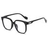 Óculos de armação preta para mulheres podem ser equipadas com lentes de miopia, artefato de beleza simples, óculos anti-luz azul, armação de rosto grande, emagrecimento, homens
