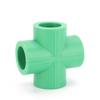 Accesorios para Tuberías de Agua de Fusión en Caliente de Cuatro Vías Ppr Qingfan Verde 32Ppr Codo de 45 Grados Accesorios para Tuberías de Agua Codo de Puente
