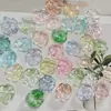 Estéreo Simulado Gradiente de Dos Colores Hoja de Loto Hoja Acrílica DIY Pendientes Hechos a Mano Material para Tocado Venta al por Mayor
