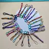 Lanyards Tejidos Coloridos para Teléfono Móvil, Llaveros Estilo Étnico, Accesorios de Joyería Bohemia Estilo Pareja Al Por Mayor