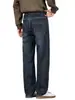 Ropa de Hombre Fengshe / Versión Minimalista 2026 Otoño-Invierno Nuevo Jeans Grueso Elástico de Pierna Recta para Hombre de Negocios