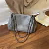 2026 Nova Moda Popular Grande Capacidade Casual para o Dia a Dia Bolsa de Ombro Único para Axila Sensação Solta Cor Sólida Bolsa Transversal Feminina