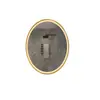 Espejo de Baño Inteligente con Luces LED, Marco de Aleación de Aluminio Ovalado, Antivaho de Alta Definición, Espejo con Sensor Bluetooth