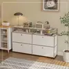 Módulo de Almacenamiento de Gabinete de TV de Acero Inoxidable Vintage Moderno Simple Combinación de Aparador Minimalista para Sala de Estar Gabinete Lateral para Comedor