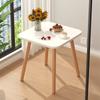 Mesa Lateral Quadrada para Sofá de Casa, Mesa Quadrada para Casa de Aluguel, Mesa Pequena Quadrada de Cabeceira de Varanda, Mesa Quadrada Pequena, Mesa de Madeira *Modelo com Armazenamento