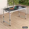 Mesa de Exterior Portátil Liga de Alumínio Dobrável Mesa de Jantar Dobrável Mesas e Cadeiras Piquenique Mesa Pequena Mesa de Feira Redonda Metabo